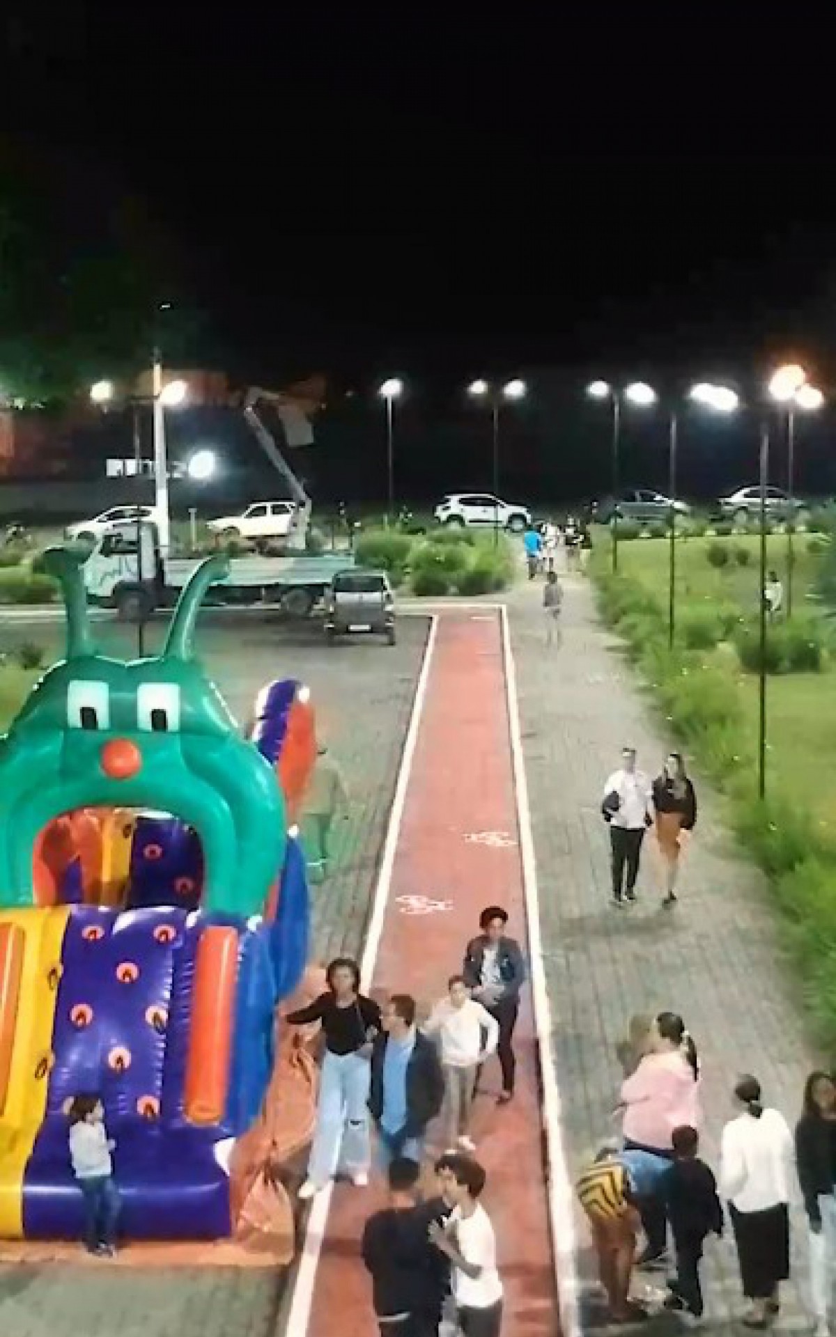 Vista parcial da segunda parte da ciclofaixa rural