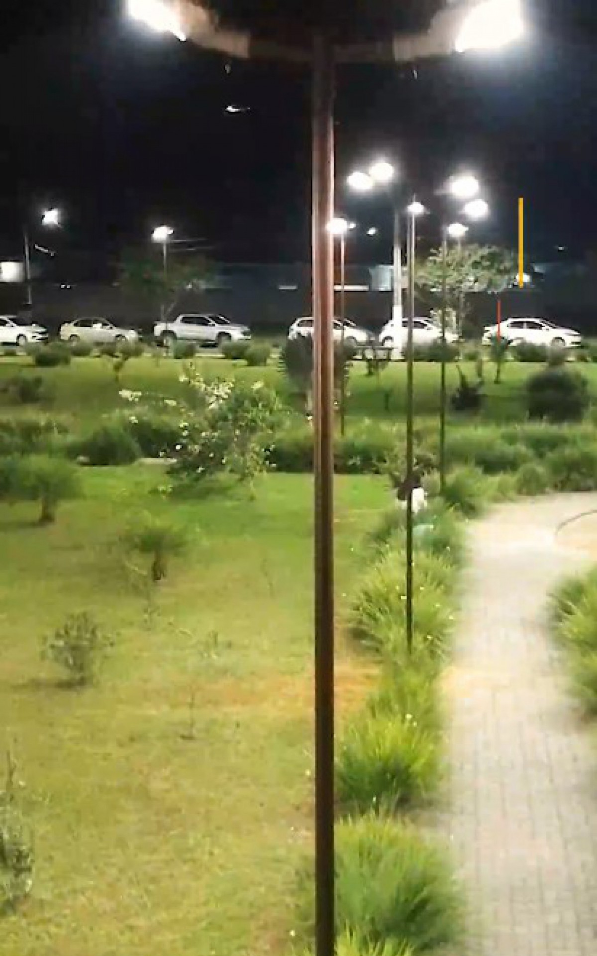 Vista a&eacute;rea do novo sistema de luz em LED