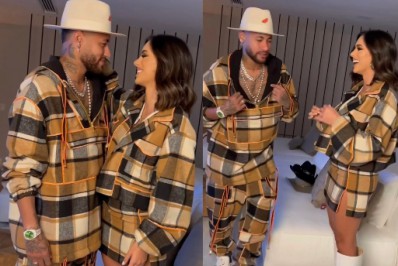 Neymar e Bruna Biancardi combinam looks para Festa Junina promovida pelo jogador