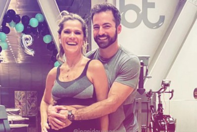 Ingrid Guimarães e Thales Bretas se encontram na academia