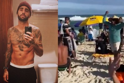 Pedro Scooby ajuda vendedor que teve mercadoria confiscada durante Liga Mundial de Surfe