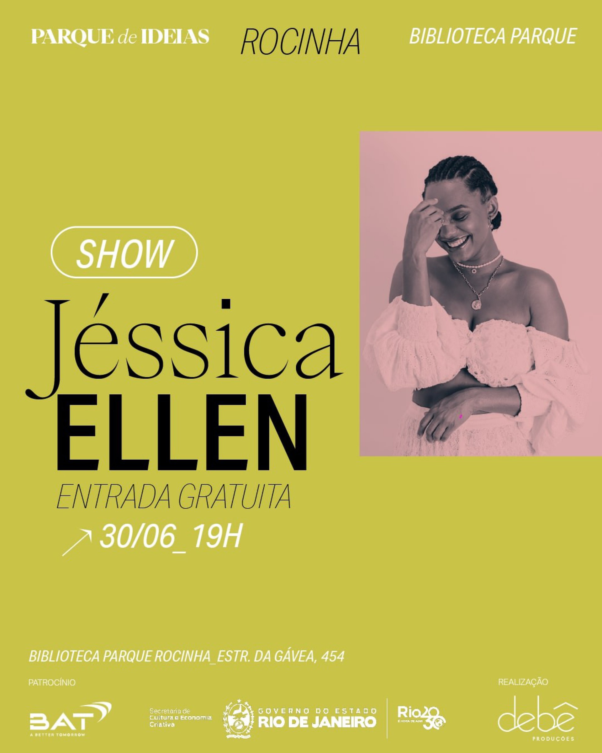 Jessica Ellen faz show na Rocinha - Divulgação