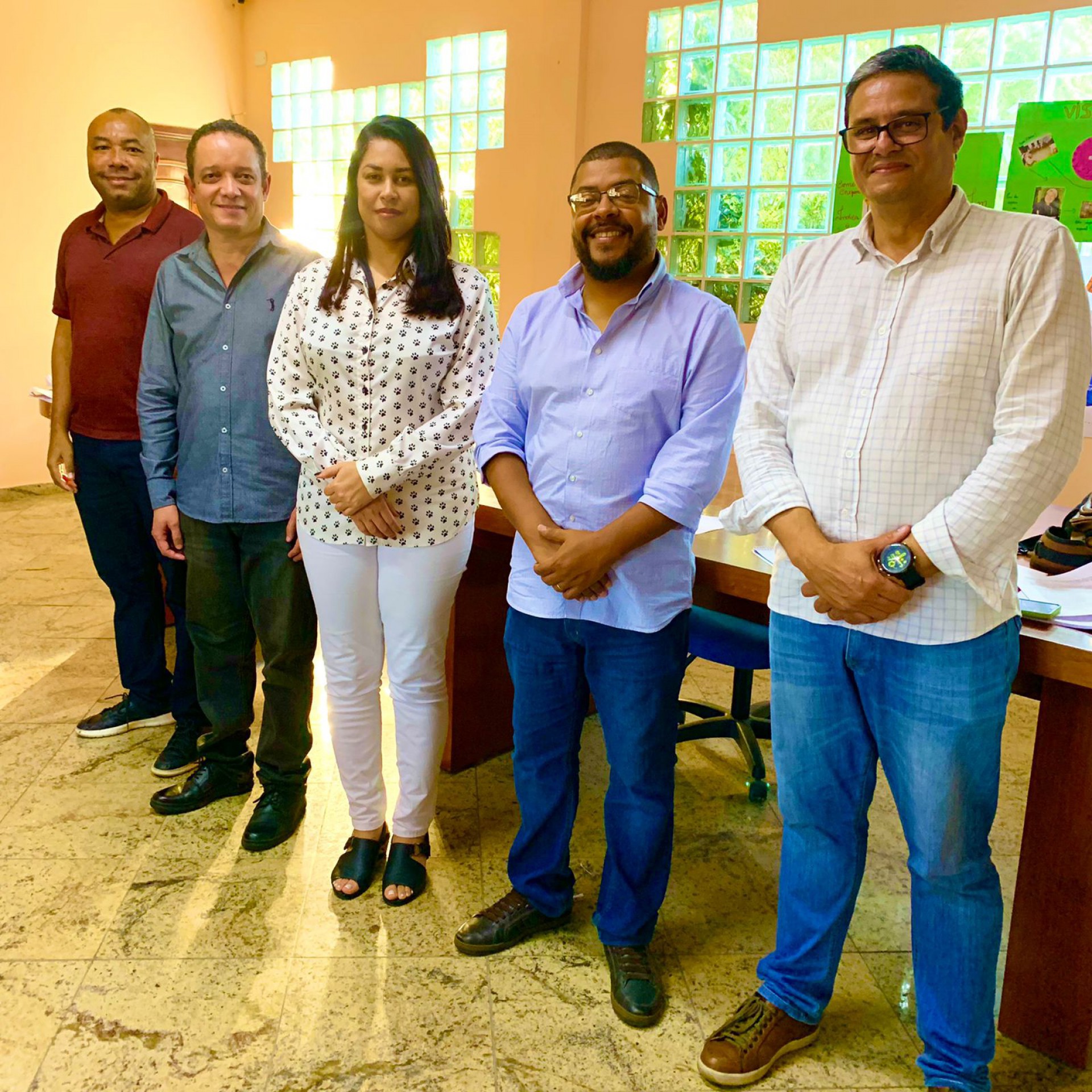 Consultor do Sebrae, Christian Araújo, presidente da Funbel, Clarice Santos, coordenador regional da Baixada I, William Baptista, e diretor técnico da Funbel, Adriano Nascimento - Divulgação