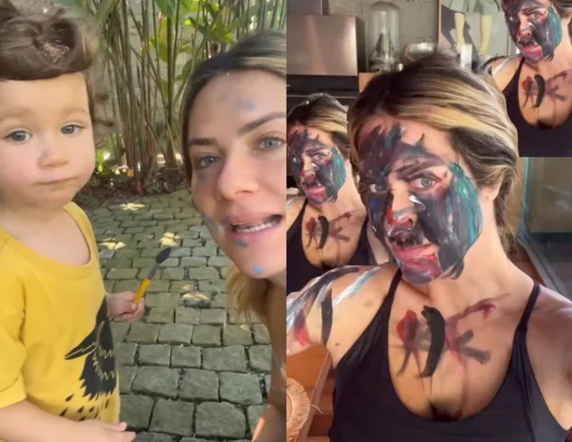 Giovanna Ewbank Mostra Rosto Pintado Pelo Filho Zyan Um Artista Celebridades O Dia