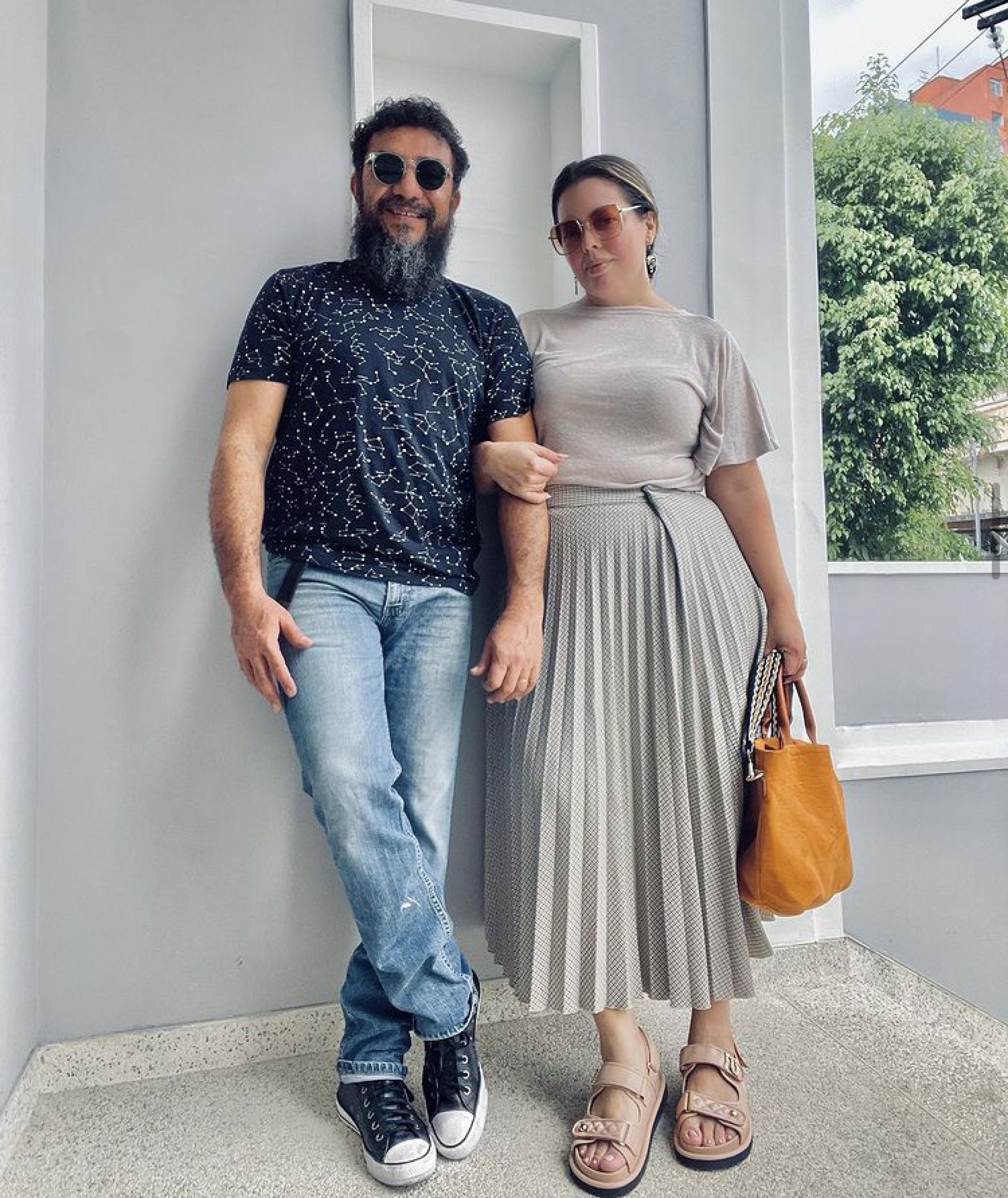 A modelo plus size, Fluvia Lacerda e o marido - Reprodução / Instagram