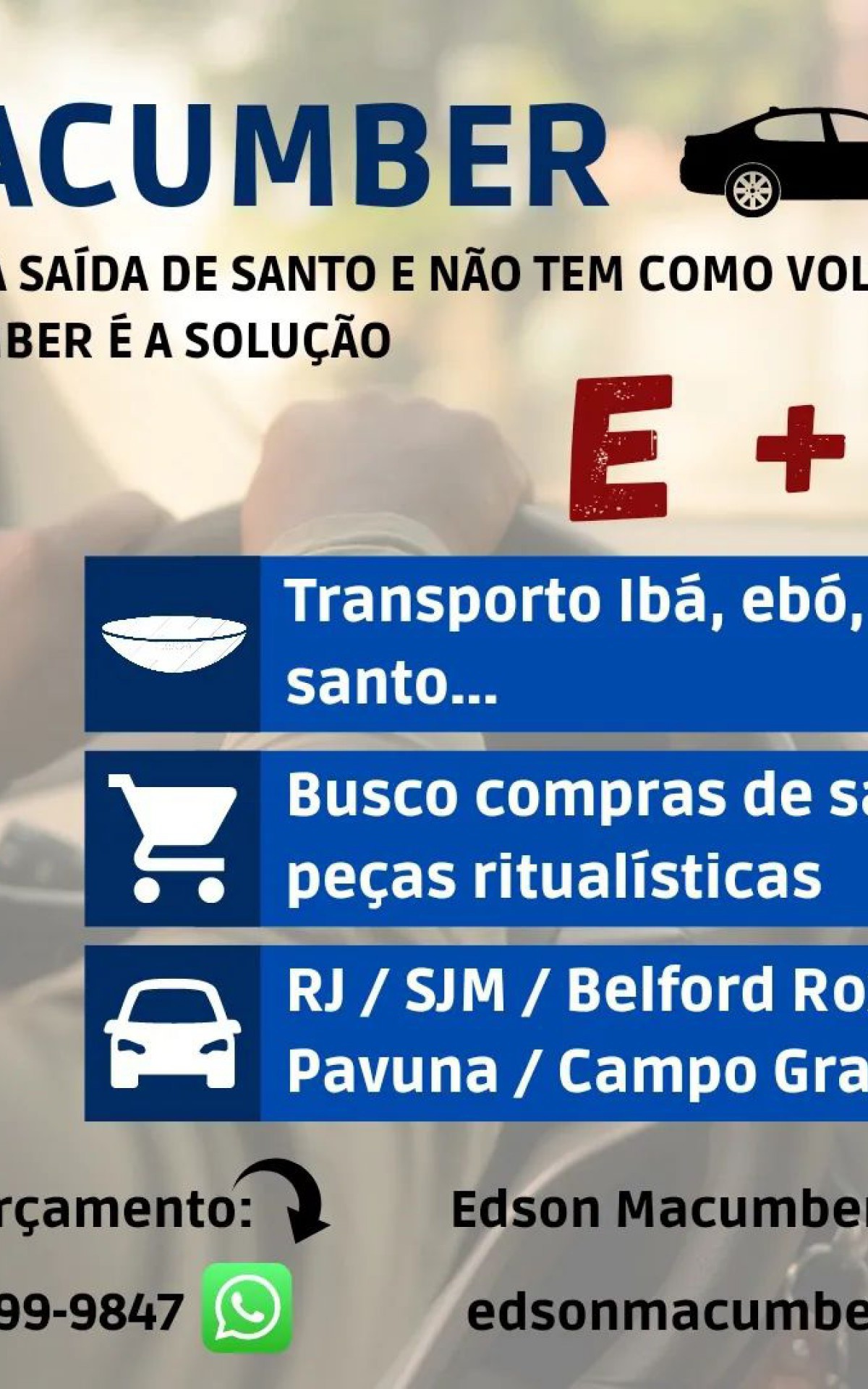 Flyer do "macumber" divulgado nas redes sociais