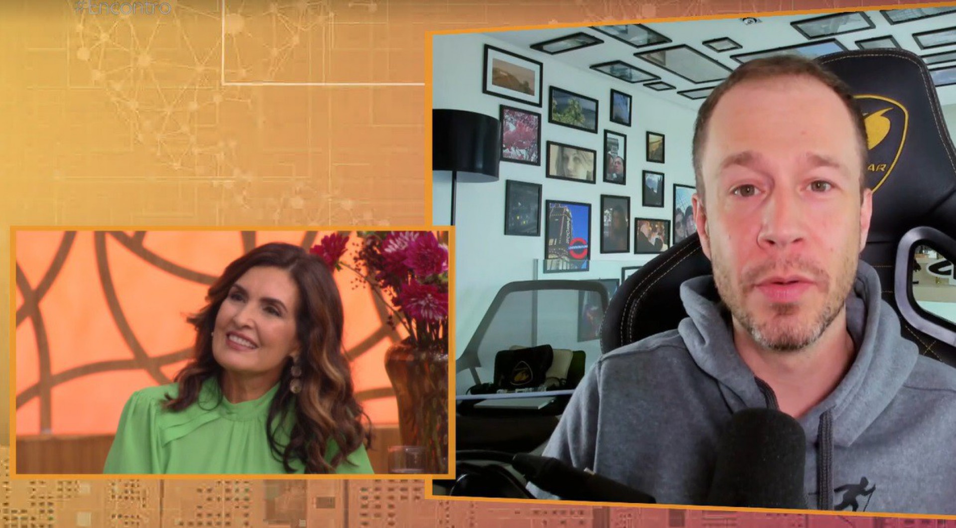 Tiago Leifert manda recado para Fátima Bernardes no 'Encontro' - Reprodução da TV Globo