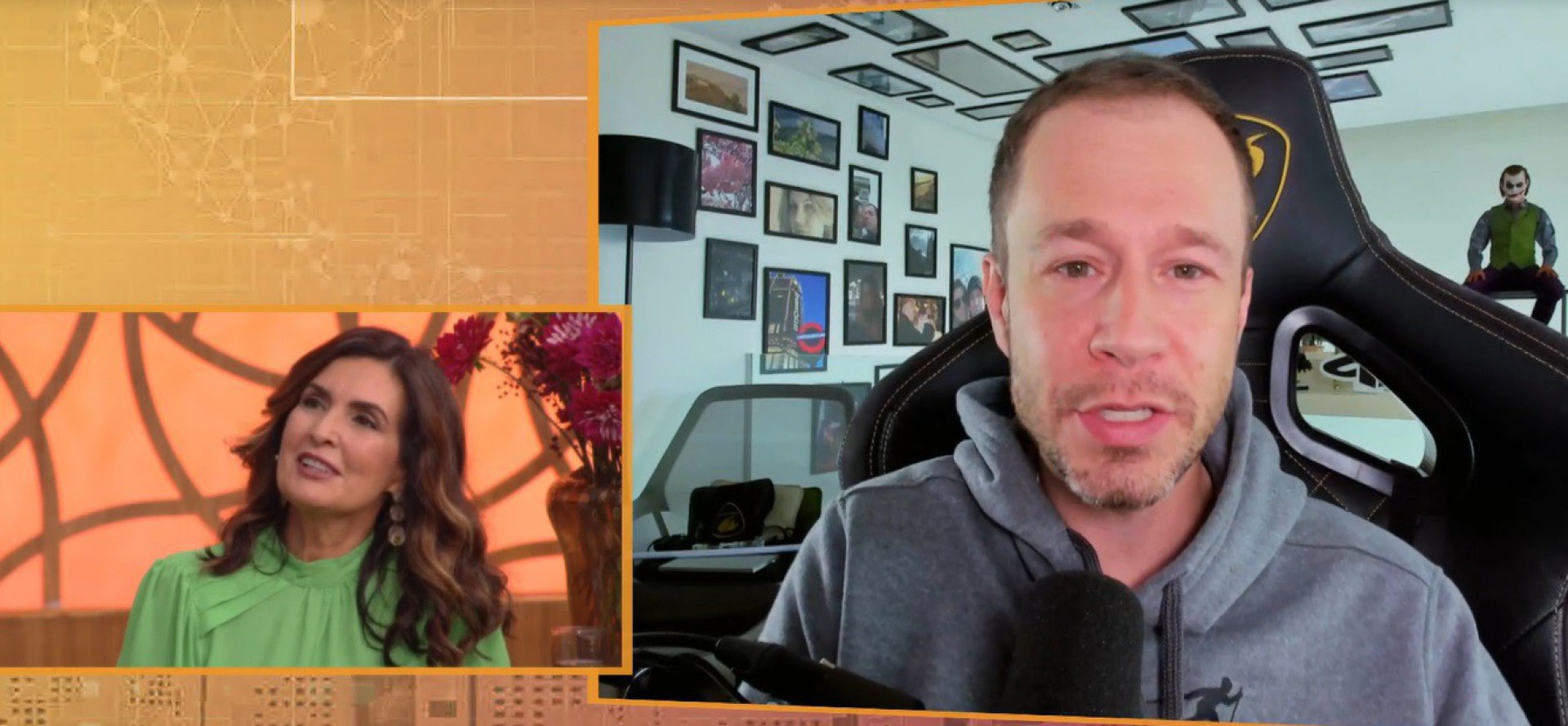 Tiago Leifert manda recado para Fátima Bernardes no 'Encontro' - Reprodução da TV Globo