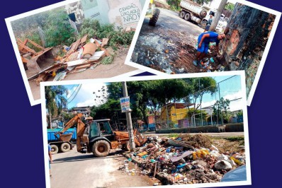 Equipes de limpeza realizam a retirada de entulhos em mais de 30 ruas de Meriti
