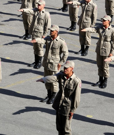 Formatura da primeira turma de militares temporários no Quartel Central do Corpo dos Bombeiros do Rio - Philippe Lima/ Divulgação CBMERJ