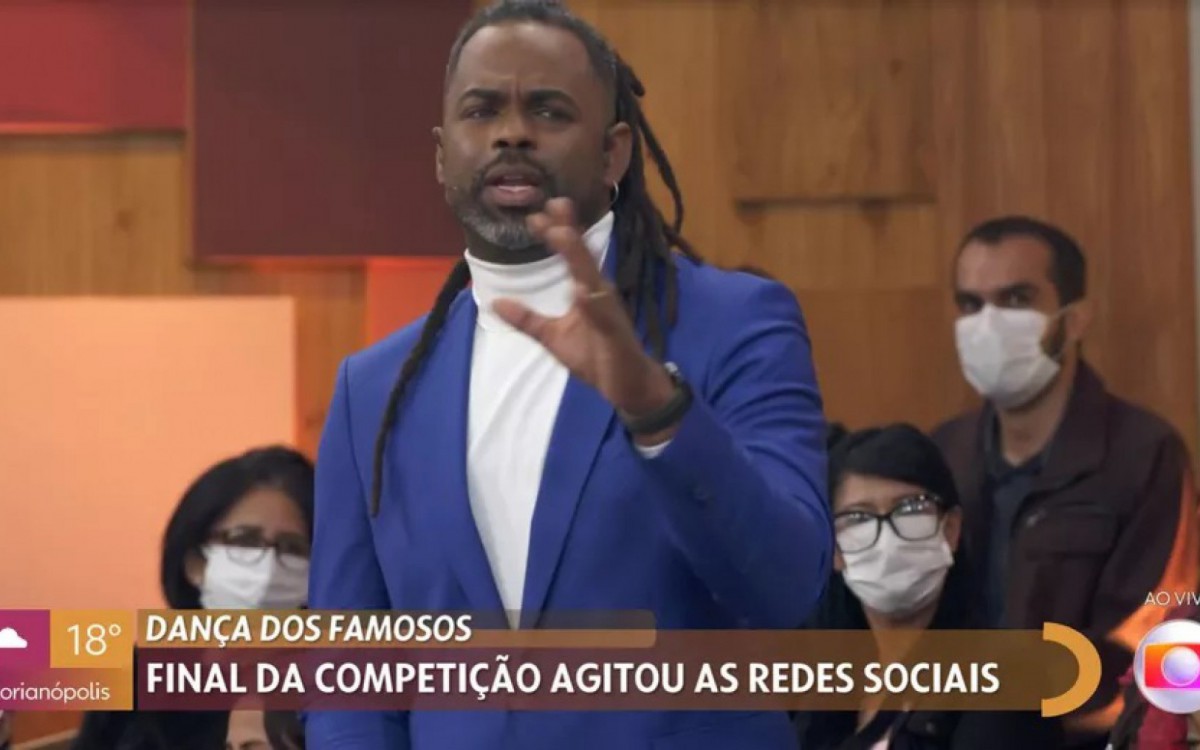 Manoel Soares em sua estreia no 'Encontro' - Reprodução da TV Globo