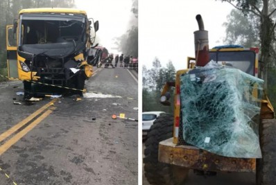 Motorista morre e 25 alunos ficam feridos em acidente com ônibus escolar em Santa Catarina