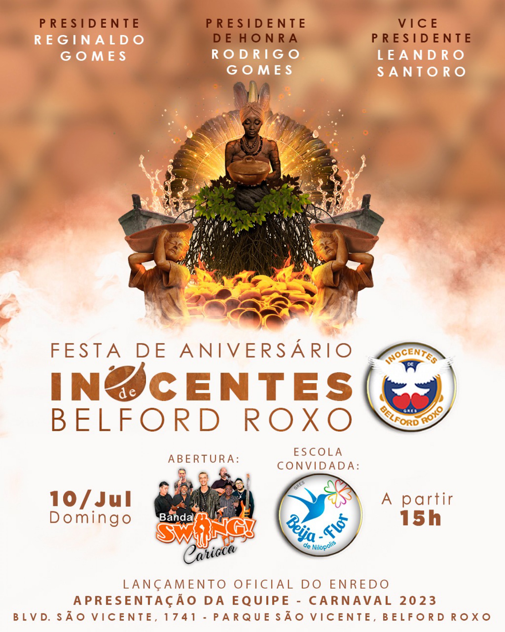 A Inocentes de Belford Roxo celebra no domingo (10/07) 29 anos de funda&ccedil;&atilde;o - Divulga&ccedil;&atilde;o