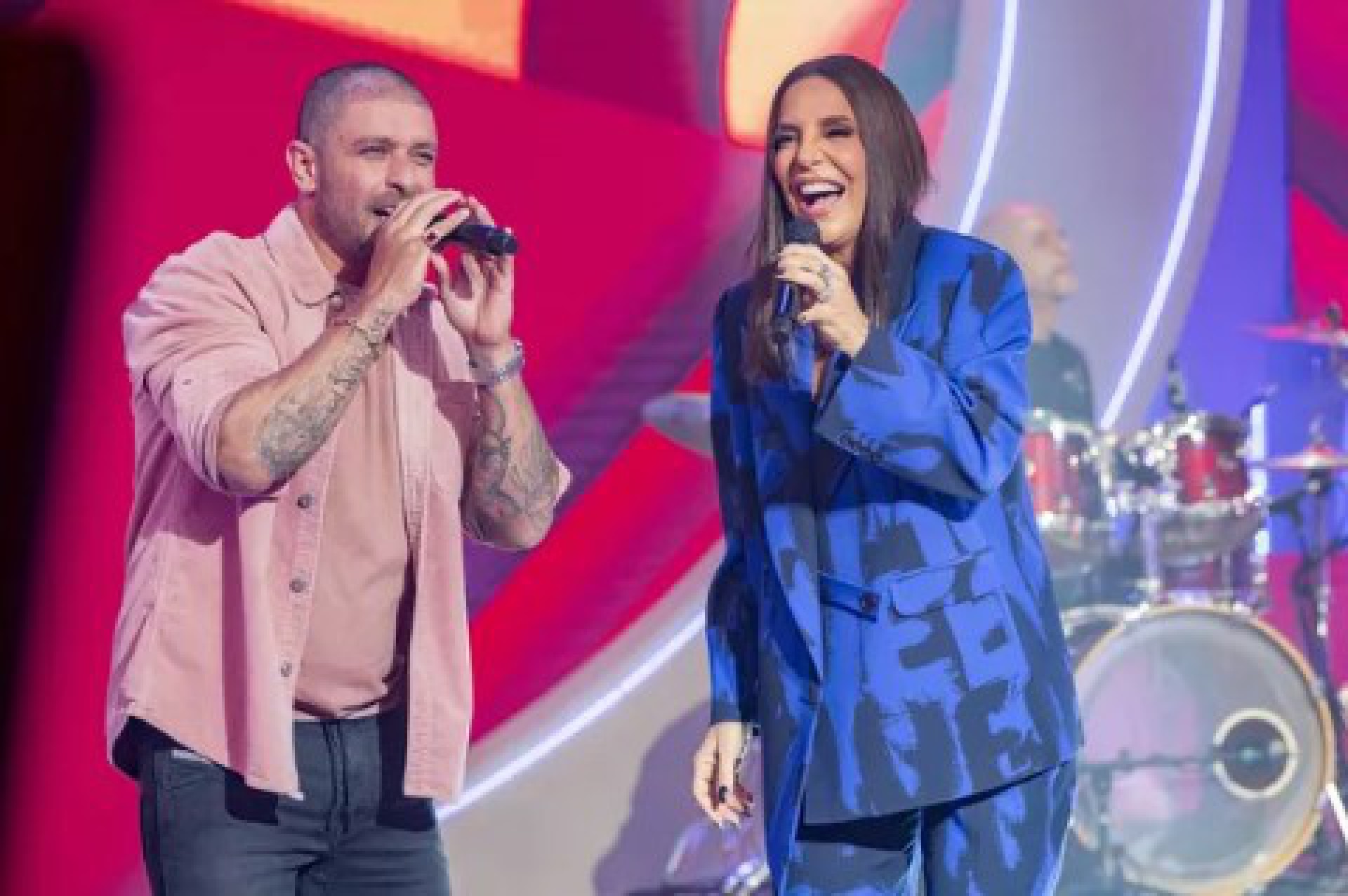 Diogo Nogueira marcou presença na primeira gravação do novo programa de Ivete Sangalo  - Globo/Fábio