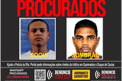 Portal dos Procurados divulga cartaz de foragidos por tráfico