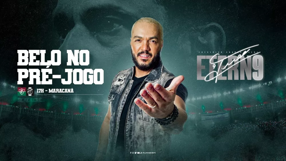 Belo fará show no Maracanã antes do duelo entre Fluminense e Ceará