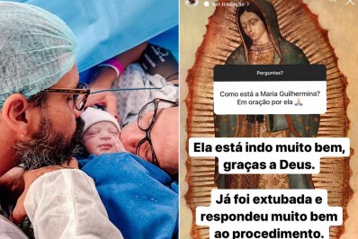 Juliano Cazarré comemora reação da filha caçula após cirurgia: 'Está indo muito bem'