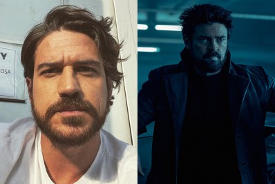 Marco Pigossi posa nos bastidores de spin-off da série 'The Boys'