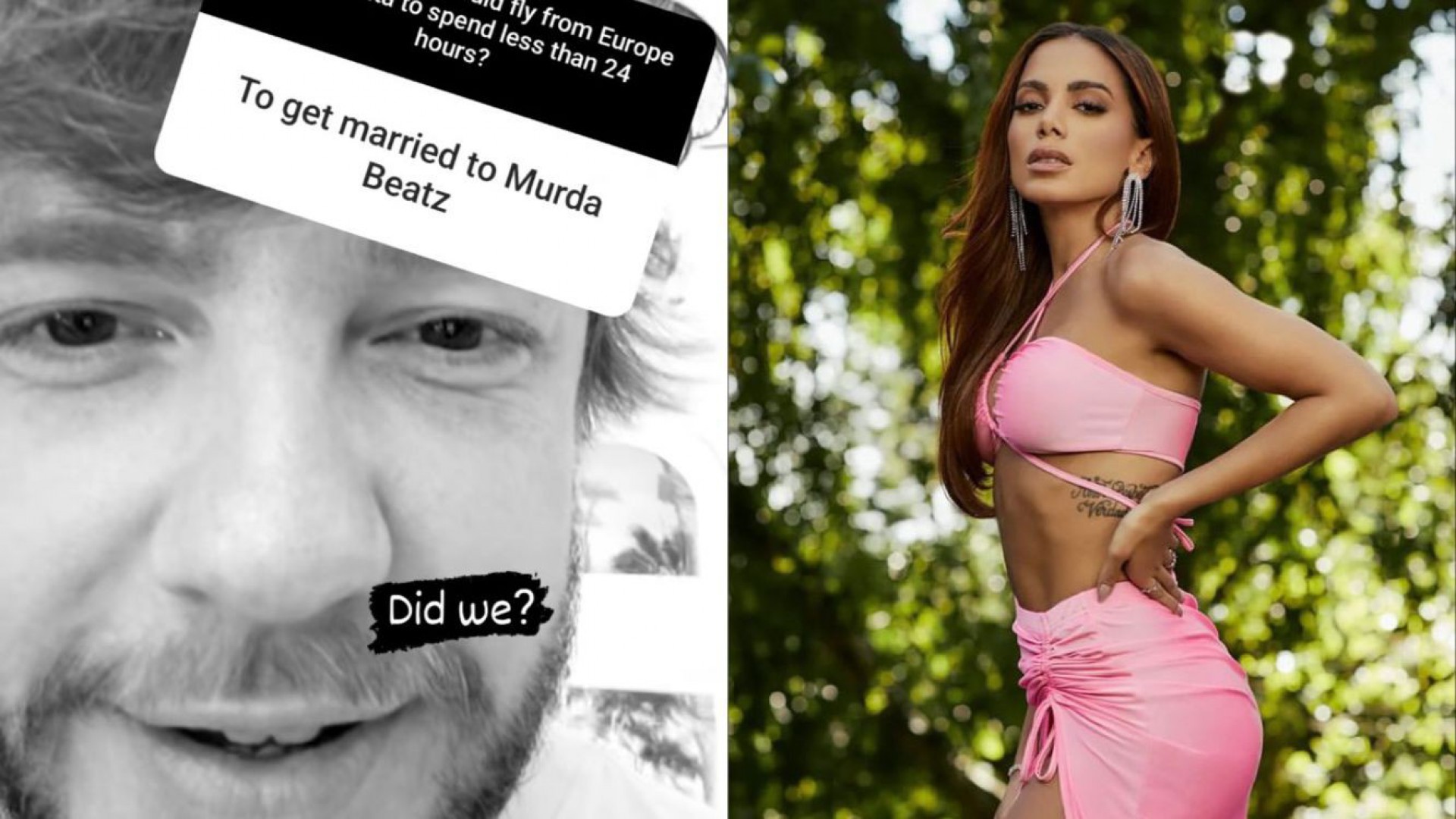 Anitta e Murda Beatz brincam que estariam casados - Reprodução