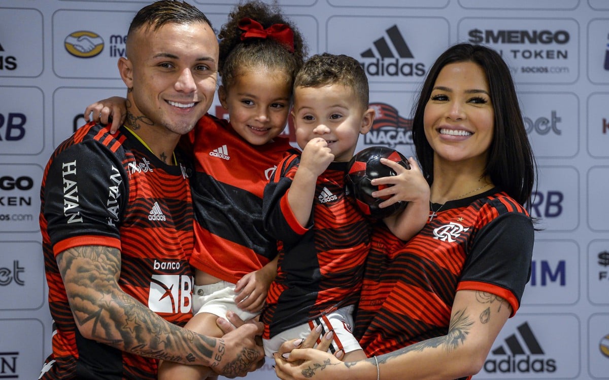 Apresentação de Everton Cebolinha no Flamengo. - Marcelo Cortes/Flamengo
