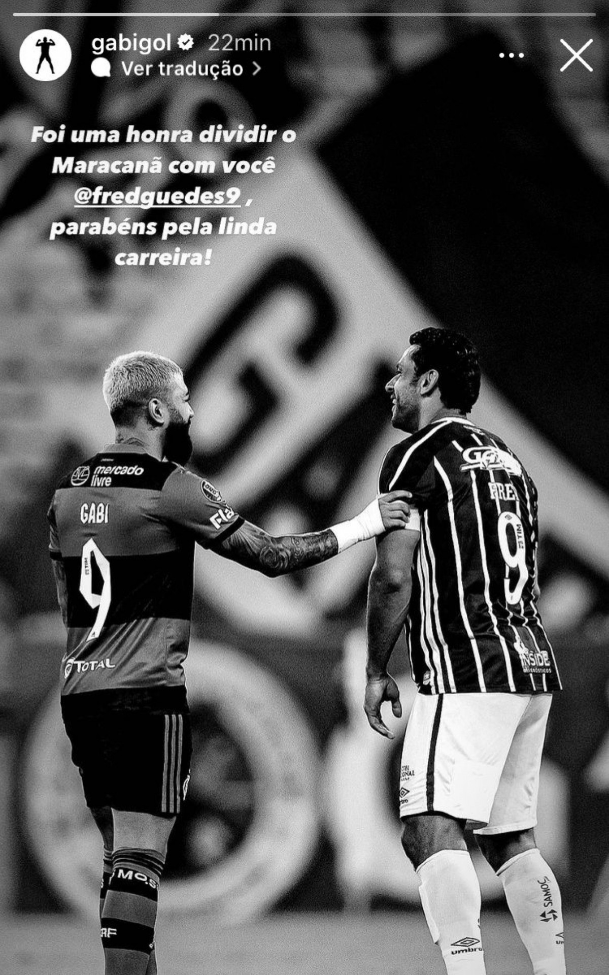 Gabigol homenageia Fred