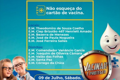 Governo cuida de infra estrutura sem descuidar da saúde e lança Atualização do Cartão de Vacinação