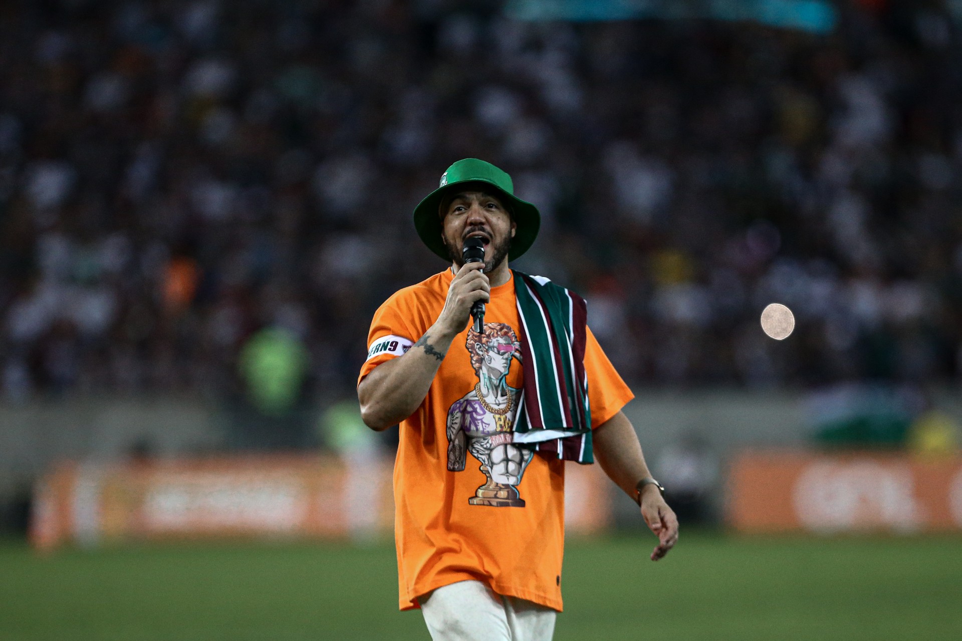 Belo fez show antes do jogo do Fluminense - Lucas Mercon/ Fluminense