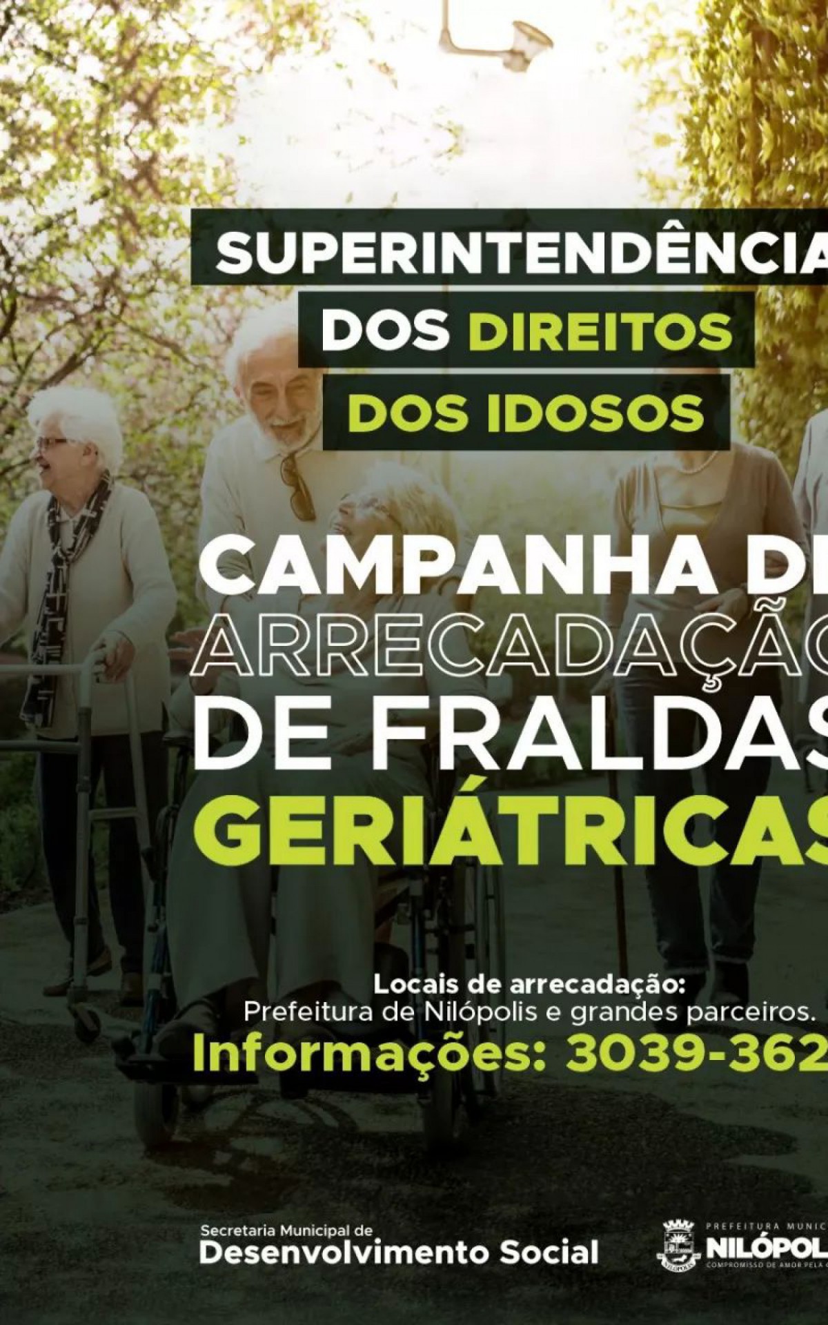 Campanha de Arrecada&ccedil;&atilde;o de Fraldas Geri&aacute;tricas em Nil&oacute;polis