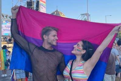 Ex-BBB Daniel Lenhardt e Kéfera Buchmann posam juntos na Parada LGBTQIA+ de Madrid