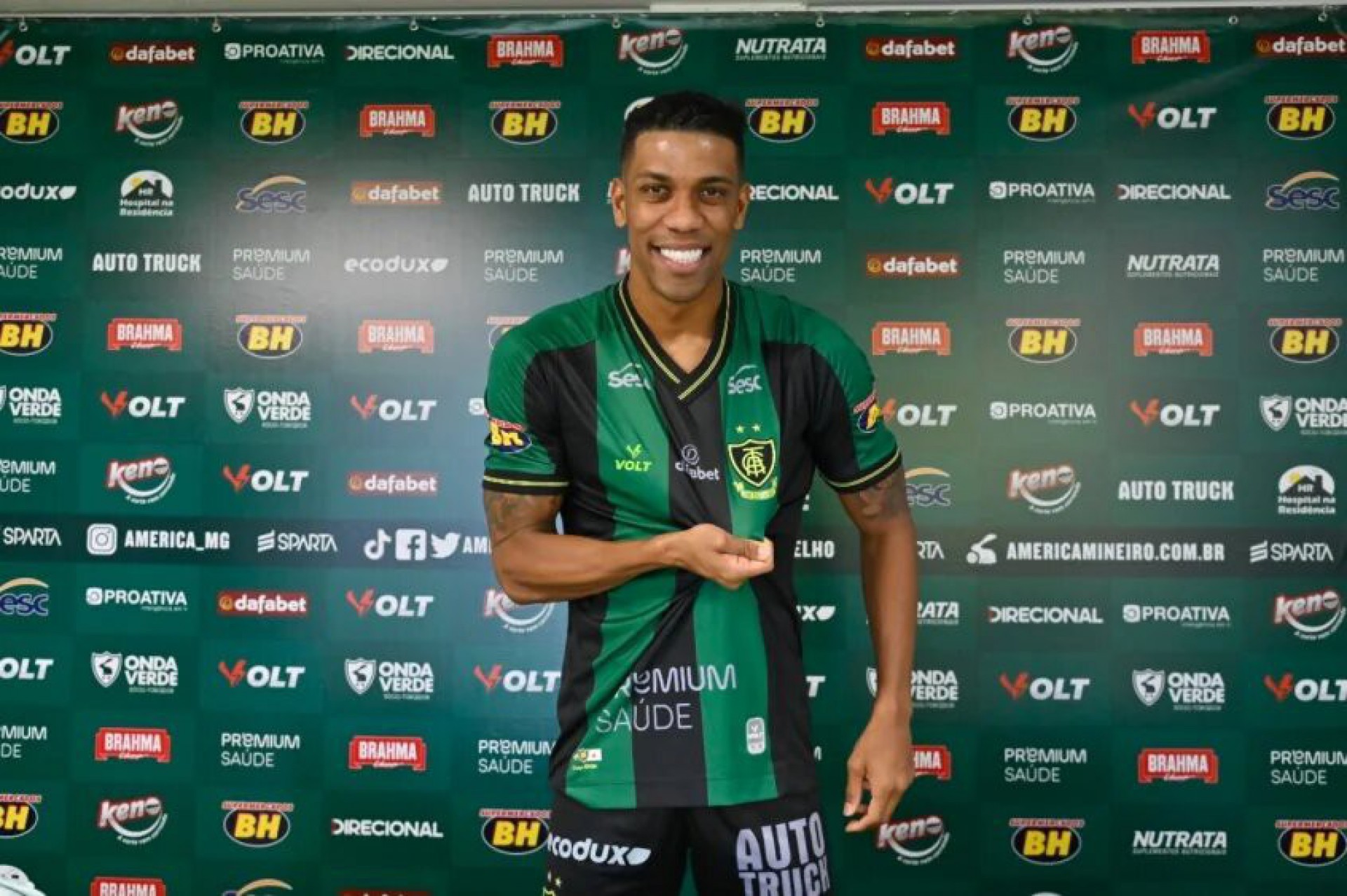 Berr&iacute;o foi anunciado pelo Am&eacute;rica-MG no ano passado, no dia 9 de julho - Foto: Mour&atilde;o Panda/Am&eacute;rica-MG