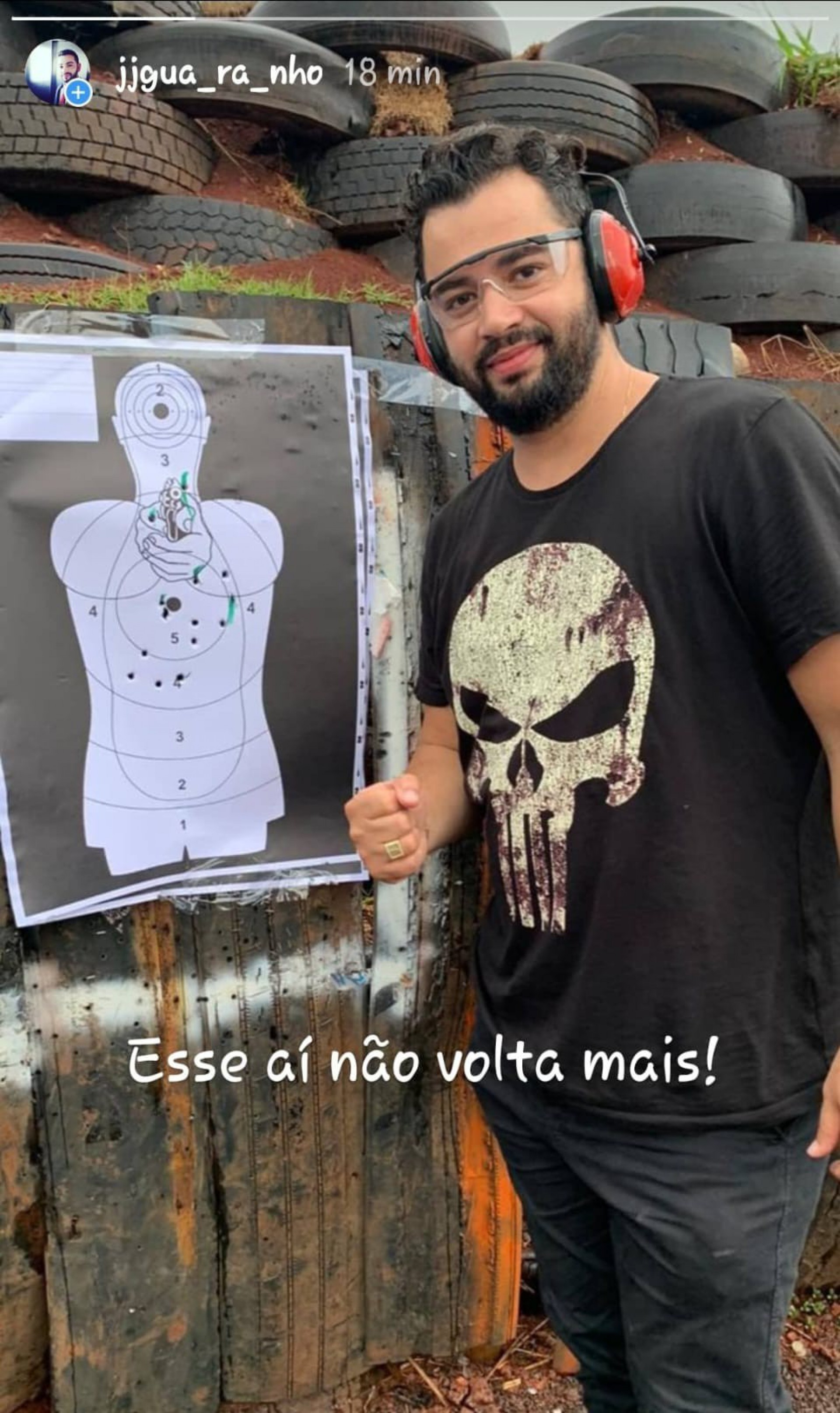 Jorge Guaranho publicou essa imagem nas redes sociais em 19/01/2021 - Divulgação