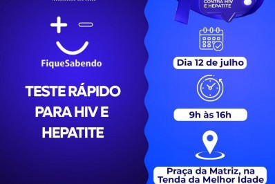 Prefeitura de Meriti promove ação de testagem rápida para HIV e Hepatite nesta terça (12)