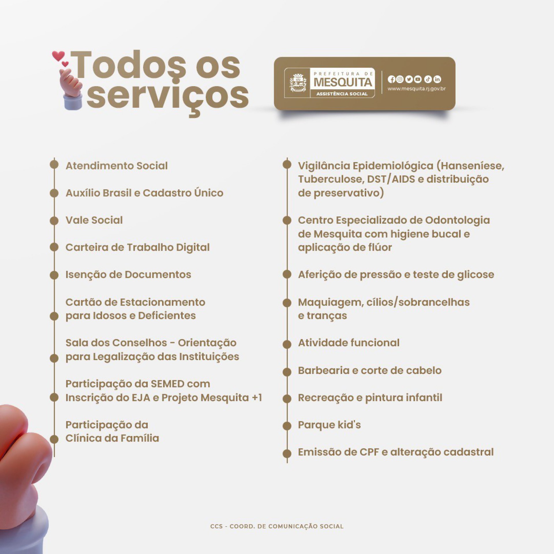 Serviços do 'Mesquita em Ação' Cruzeiro do Sul  - Divulgação/ PMM