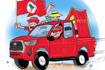 Sem-terra, com picape