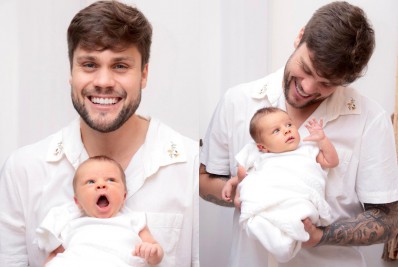 Ex-BBB Breno Simões posta cliques fofos com o filho, Théo: 'Ô, trem bonito'