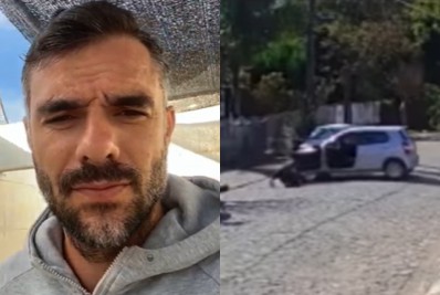 Ex-BBB é arrastado por carro e mostra acidente na web: 'Um segundo de distração'