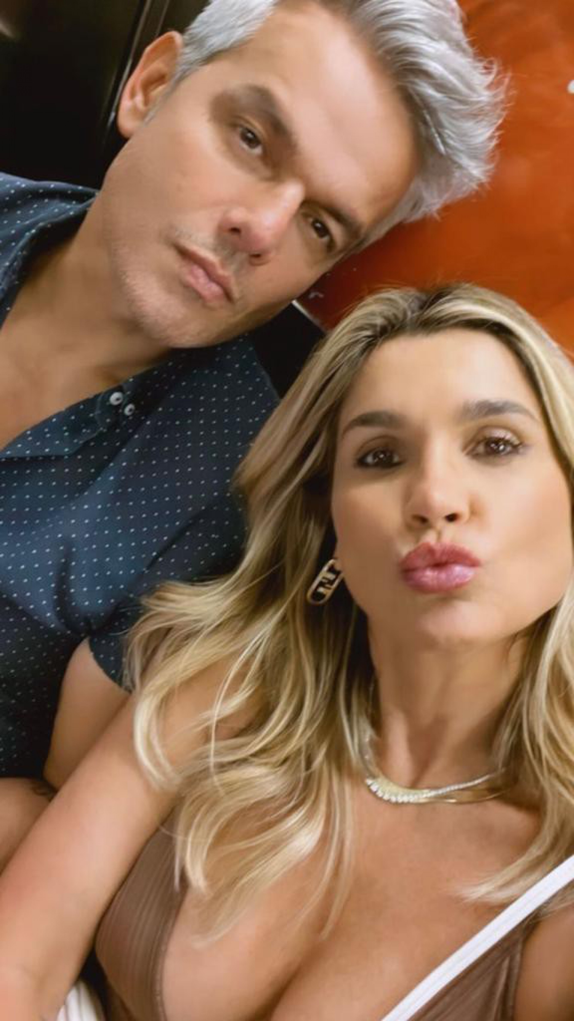 Otaviano Costa e Flávia Alessandra no metrô em Nova York - Reprodução/Instagram