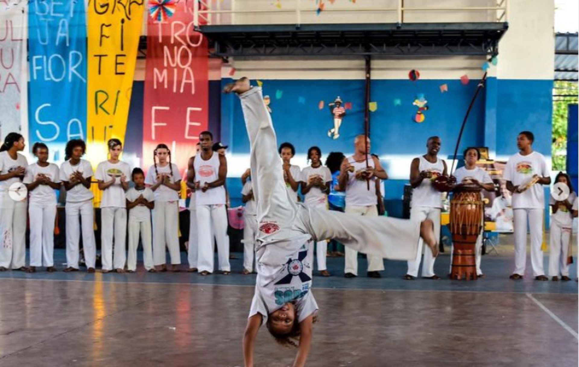Não faltou a capoeira no evento na quadra da Beija-Flor - Divulgação