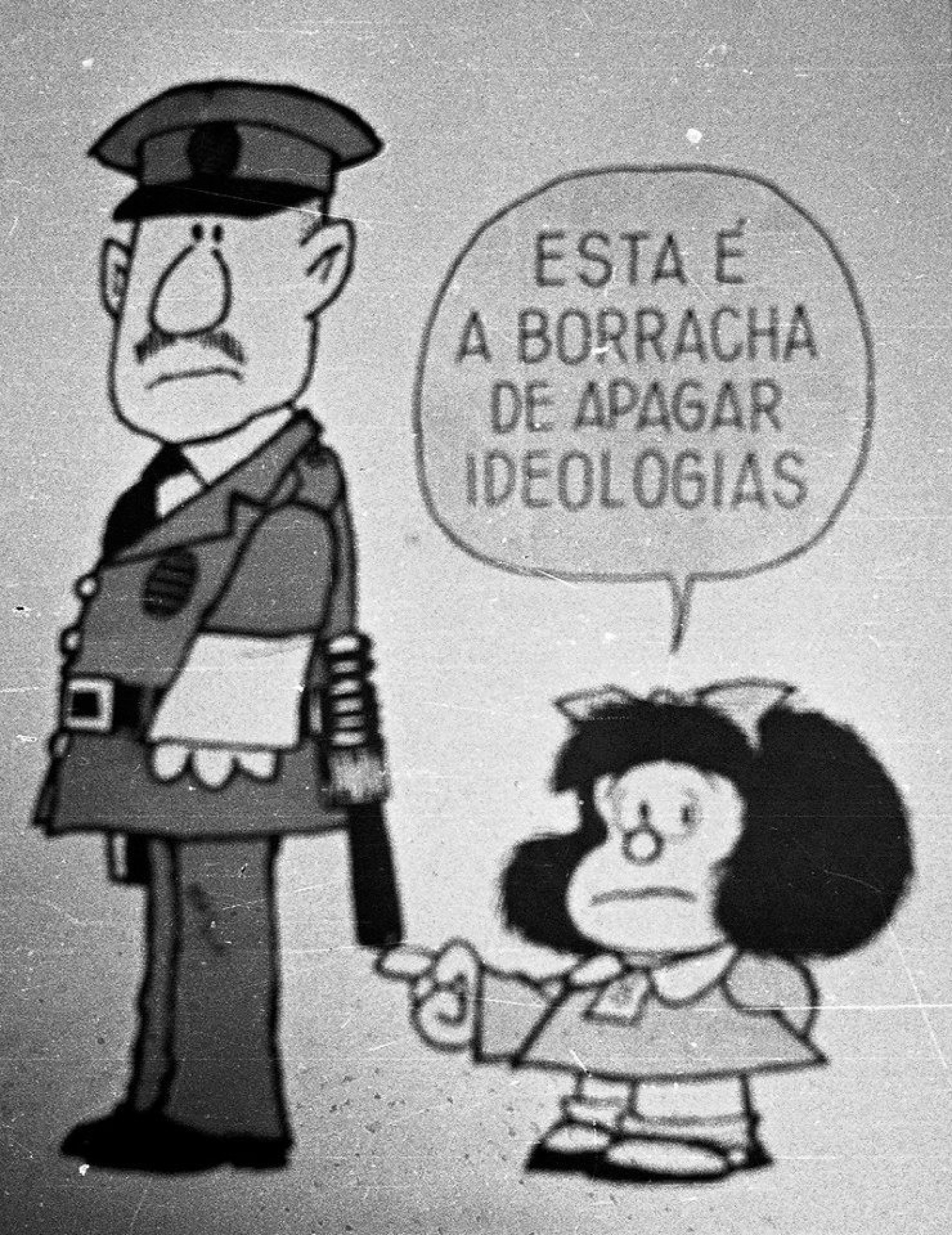Principal criação de Quino, Mafalda abordava questões políticas de perspectiva infantil - Reprodução da internet