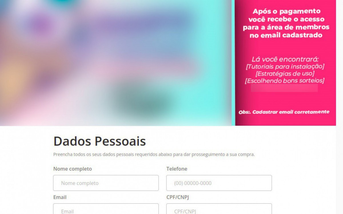 Captura de tela de sites oferecendo supostos pr&ecirc;mios em PIX mediante compra
