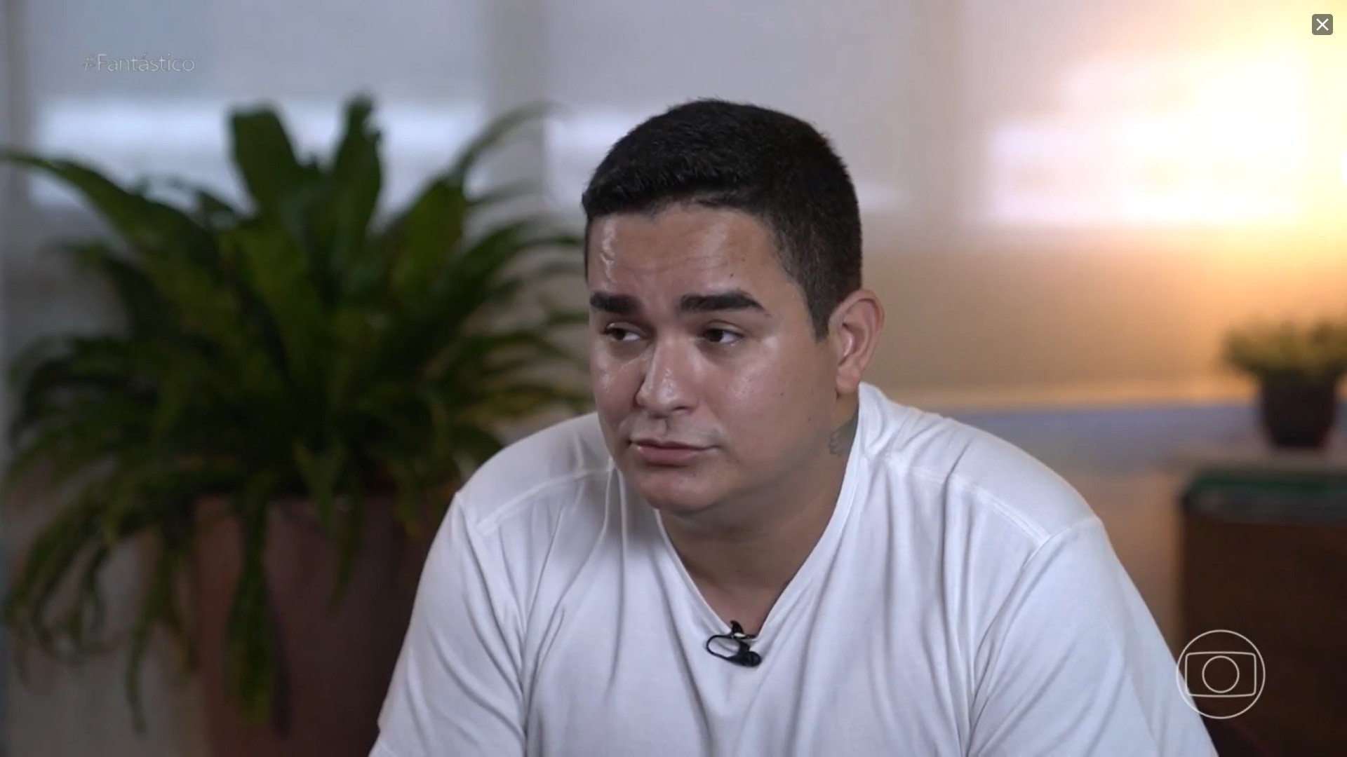 Allan Jesus concede entrevista ao 'Fantástico', da TV Globo - Reprodução da TV Globo