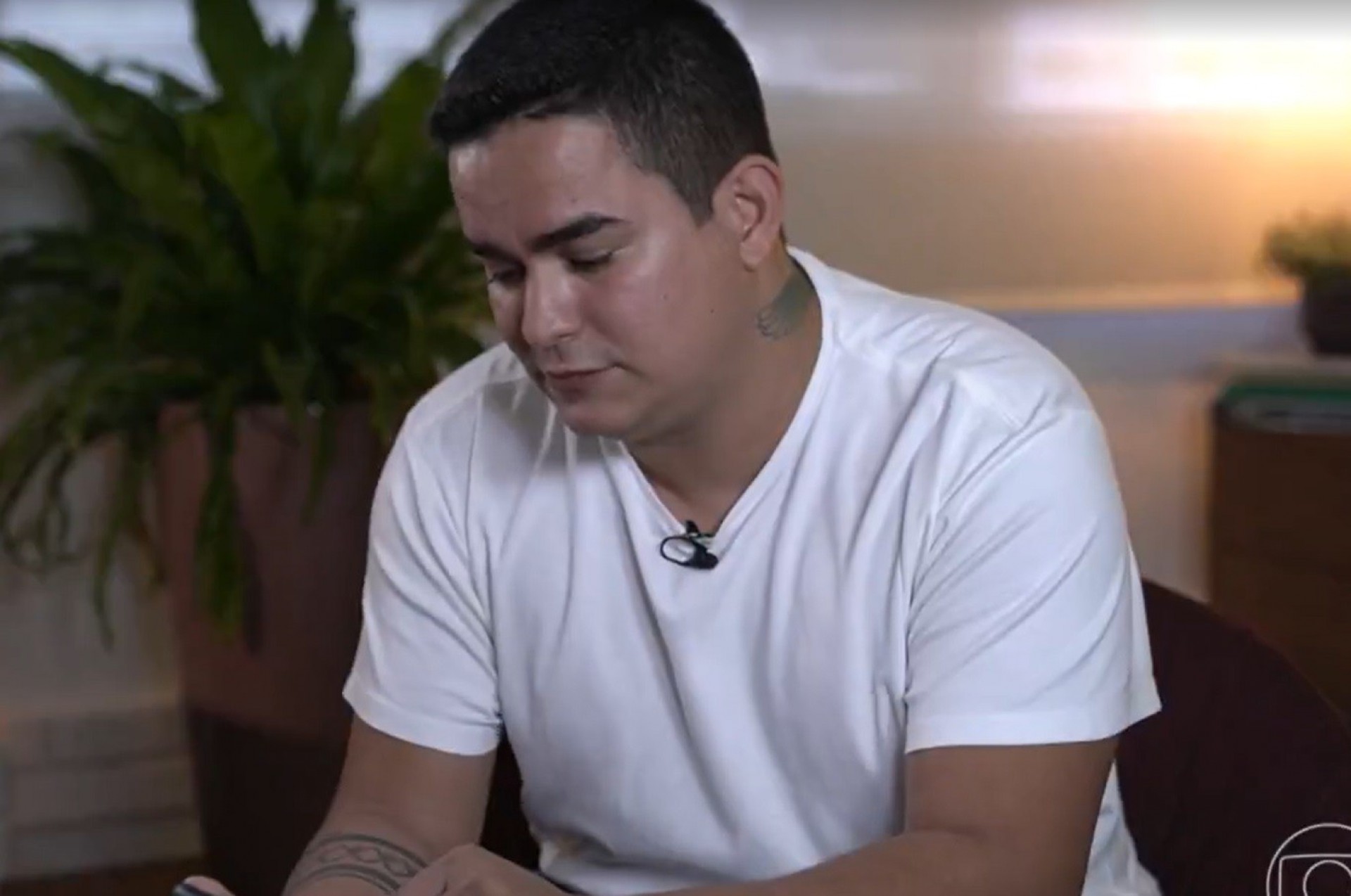 Allan Jesus concede entrevista ao 'Fantástico', da TV Globo - Reprodução da TV Globo