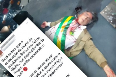 Posts enganam ao sugerir ataque a Bolsonaro em suposta produção da Globo