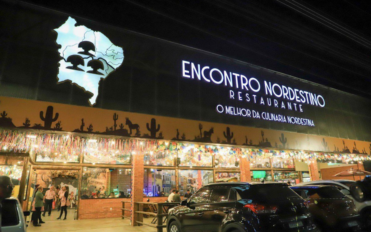 O Encontro Nordestino est&aacute; localizado na Rua Maria Soares Sendas, em frente ao shopping Grande Rio