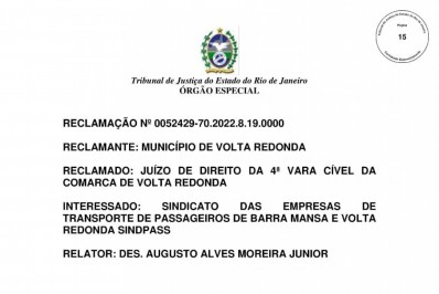 TJRJ restabelece gratuidade nos ônibus de Volta Redonda para idosos de 60 a 64 anos
