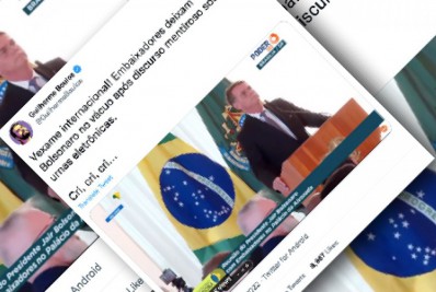Bolsonaro foi aplaudido por embaixadores, ao contrário do que dizem posts