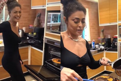 Juliana Paes faz bolo para o aniversário do filho e diz: 'Maria da Paz veio com tudo!'