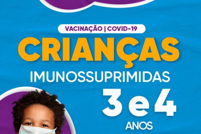 Crianças de 3 e 4 anos imunossuprimidas começam a ser vacinadas contra COVID-19
