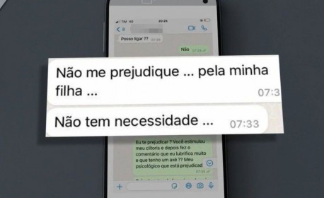Nas mensagens, médico diz que não tem 'necessidade' da vítima fazer denúncias - Reprodução/TV Bahia