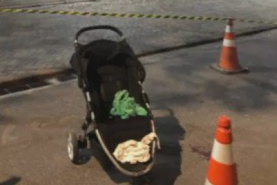Motorista atropela e arrasta carrinho com bebê de 11 meses por mais de 500 metros